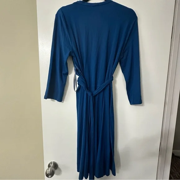 Banana Republic x Issa London Blue Wrap Dress Size L - Picture 4 of 11
